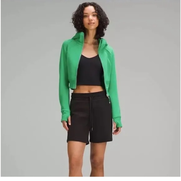RARE Lululemon scuba full zip cropped hoodie RACEWAY GREEN Sz 2 - Picture 7 of 9